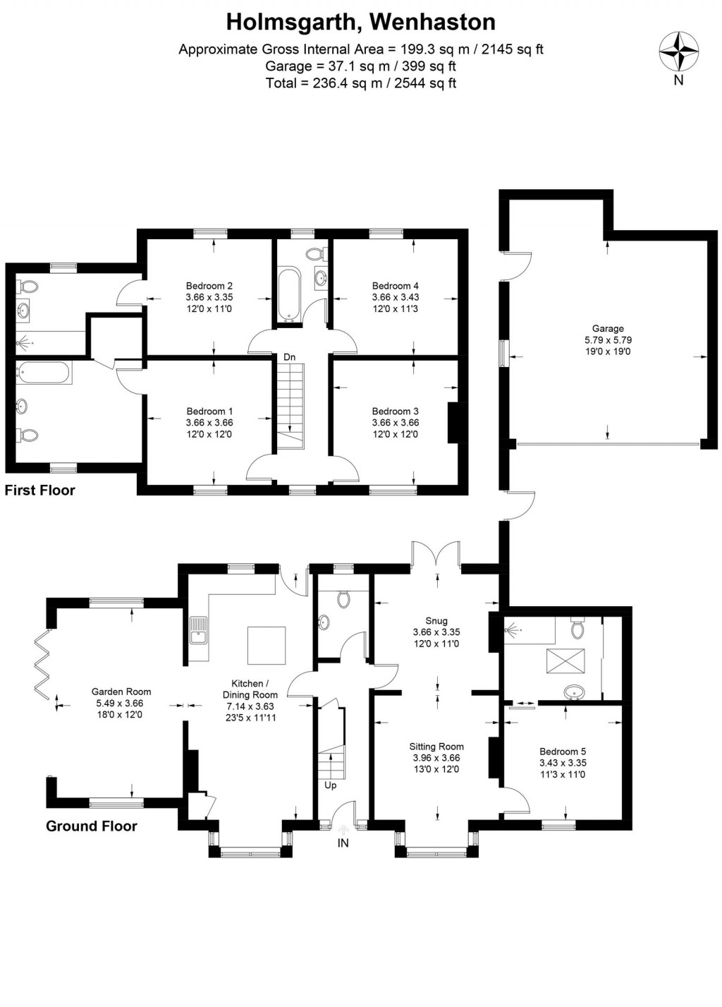 Floorplans For Wenhaston, Halesworth, Suffolk