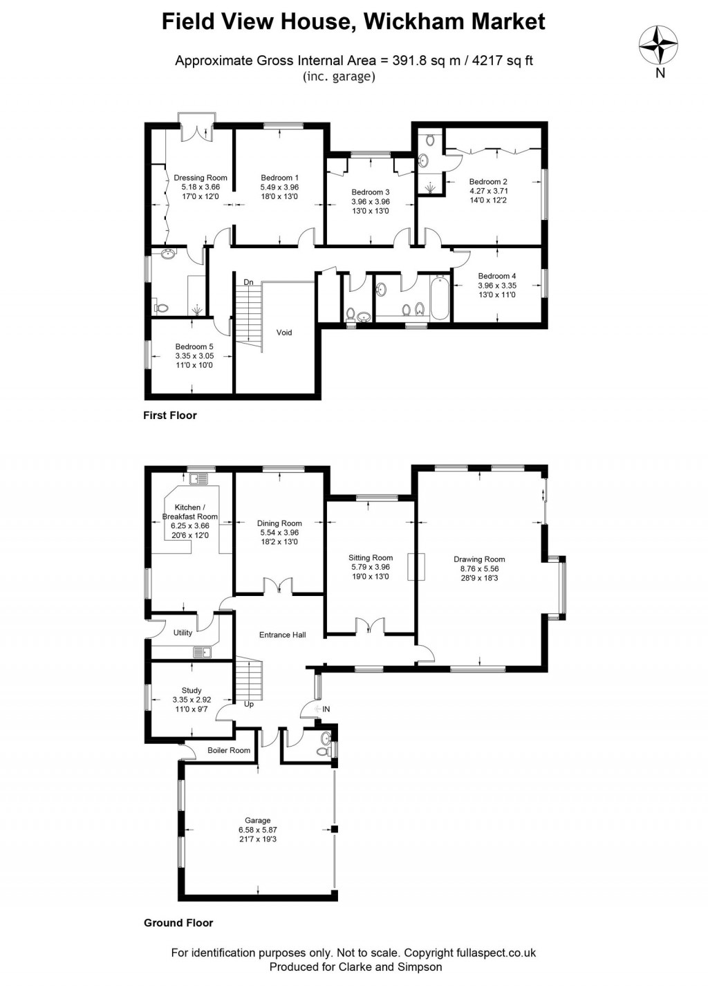 Floorplans For Wickham Market, Nr Woodbridge, Suffolk 