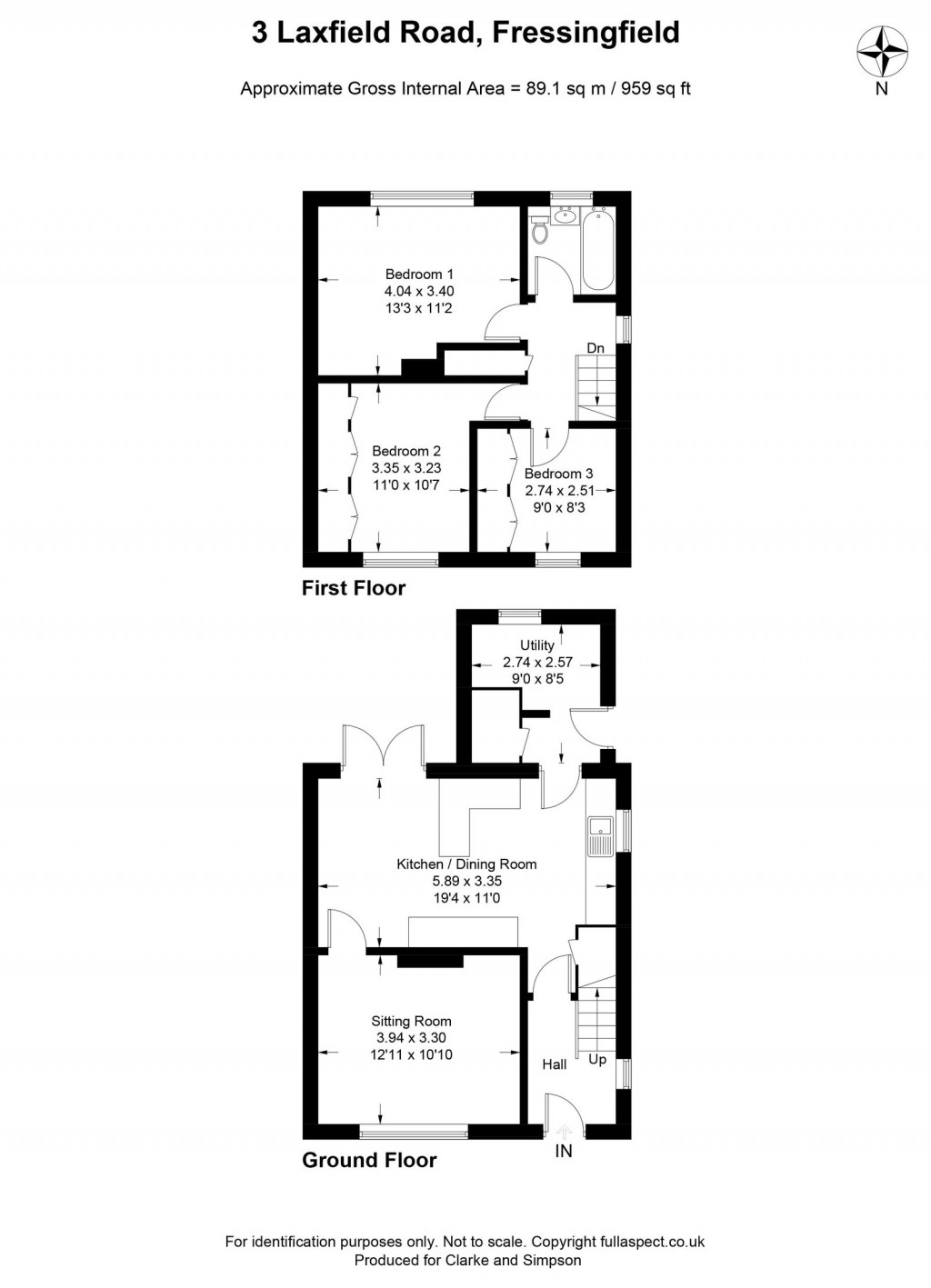 Floorplans For Fressingfield, Nr Eye, Suffolk