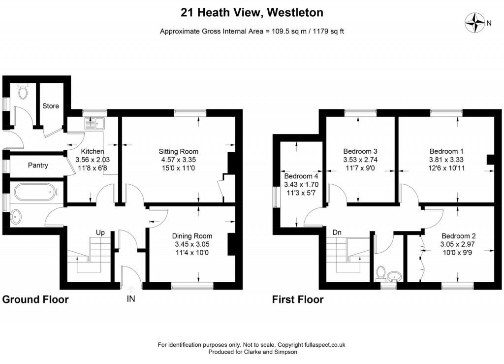 Floorplans For Westleton, Nr Heritage Coast, Suffolk
