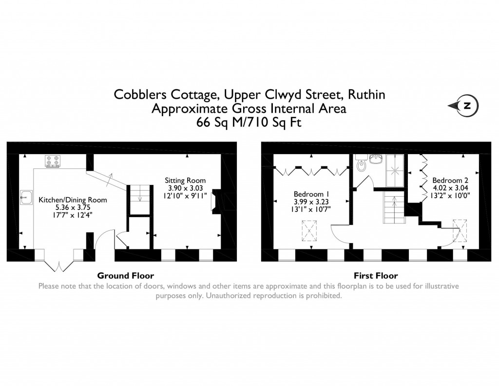 Floorplans For Upper Clwyd Street, Ruthin
