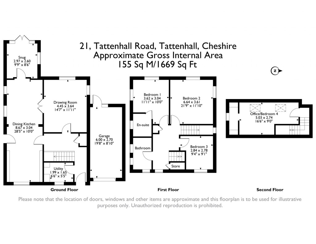 Floorplans For Tattenhall, Cheshire