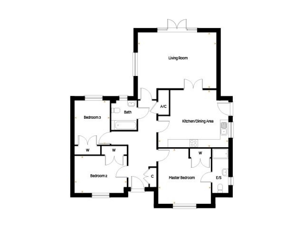 Floorplans For Plot 32, Oak Grove, Eyke, Nr Woodbridge, Suffolk