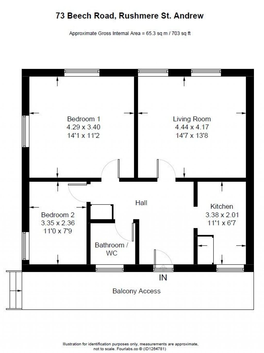 Floorplans For Beech Road, Ipswich, Suffolk