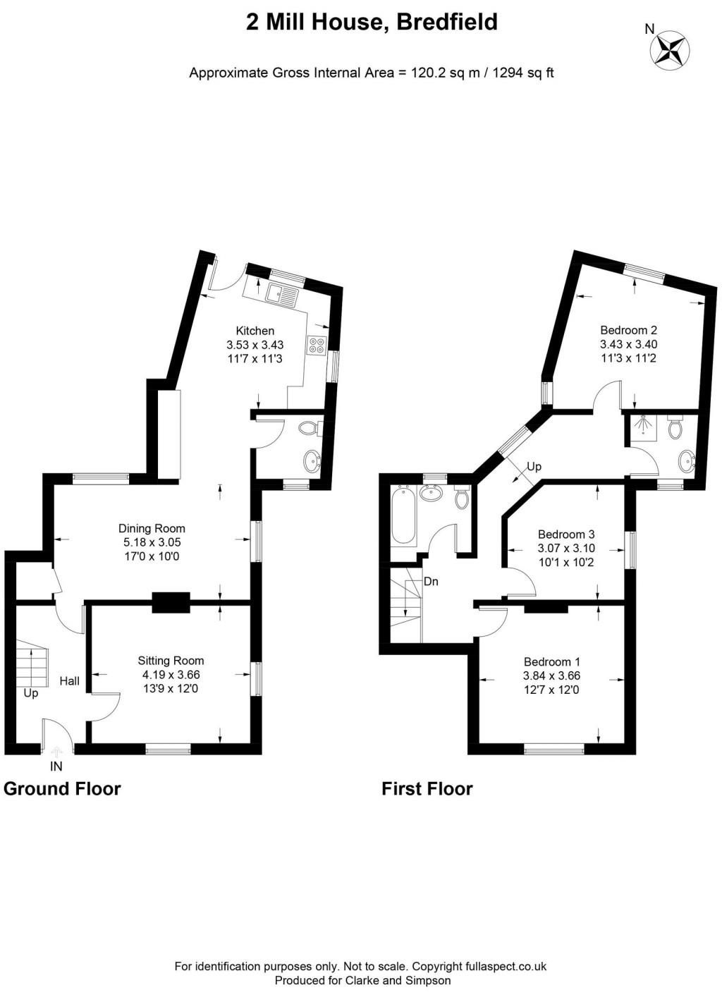 Floorplans For Bredfield, Nr Woodbridge, Suffolk