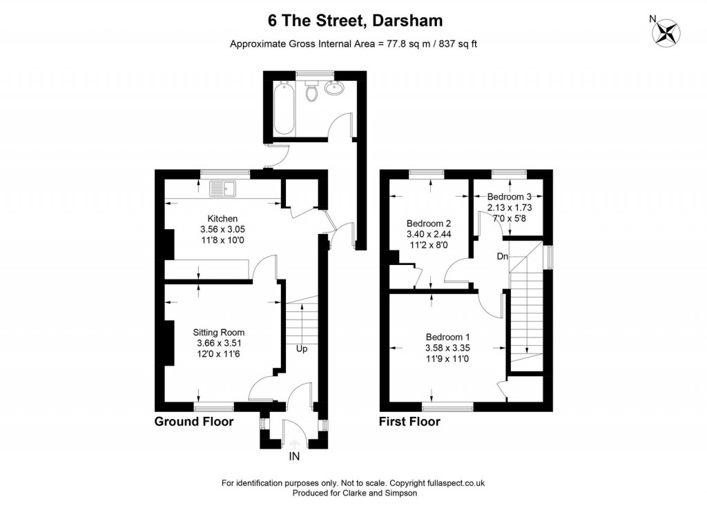 Floorplans For The Street, Darsham, Saxmundham, Suffolk, IP17 3QF