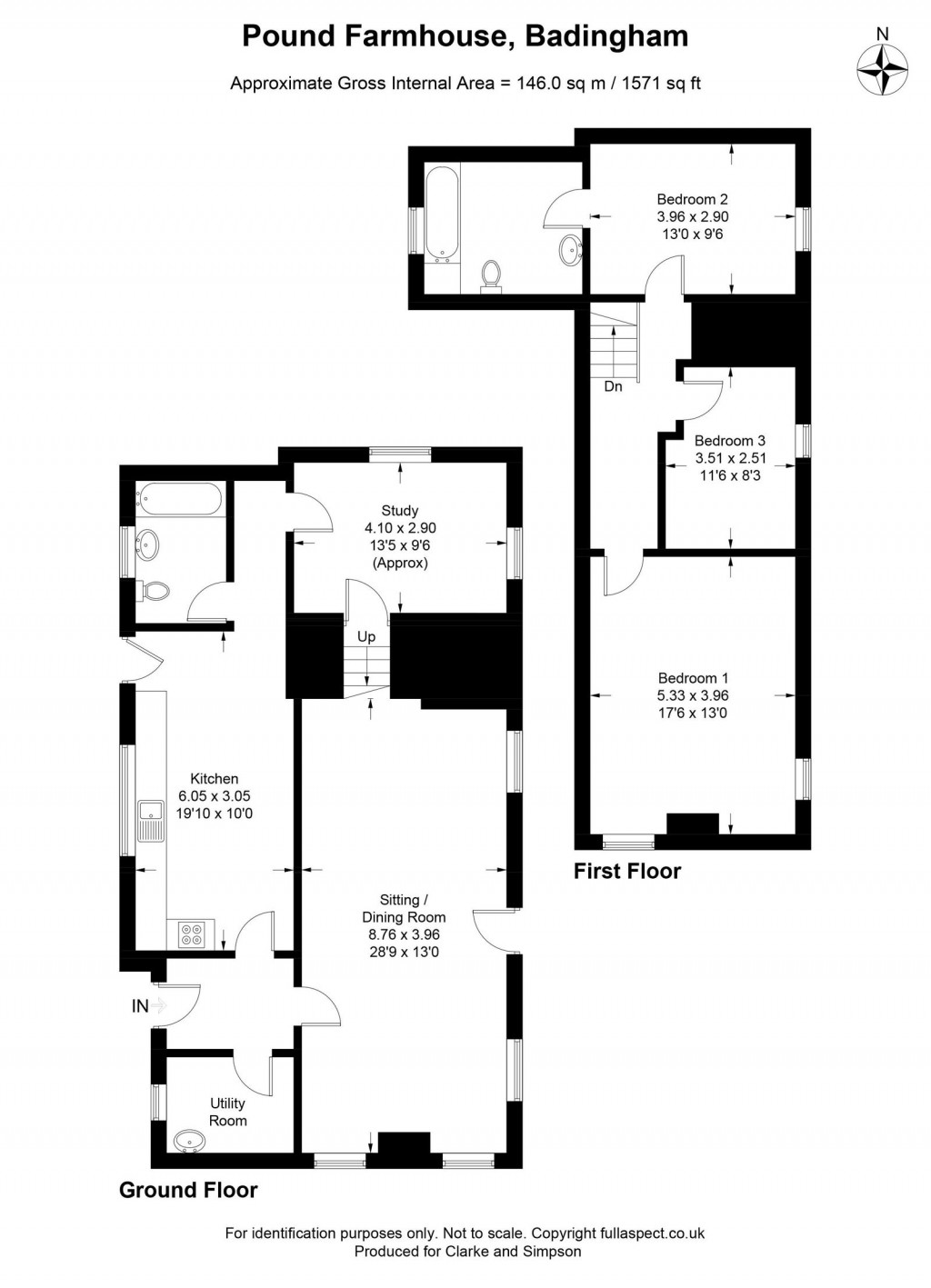 Floorplans For Badingham, Nr Woodbridge, Suffolk