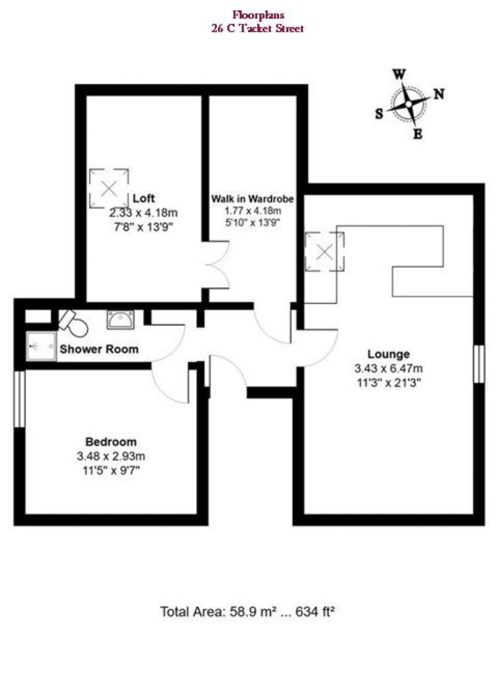 Floorplans For Tacket St, Ipswich, Suffolk