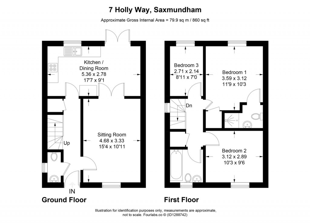 Floorplans For Holly Way, Saxmundham