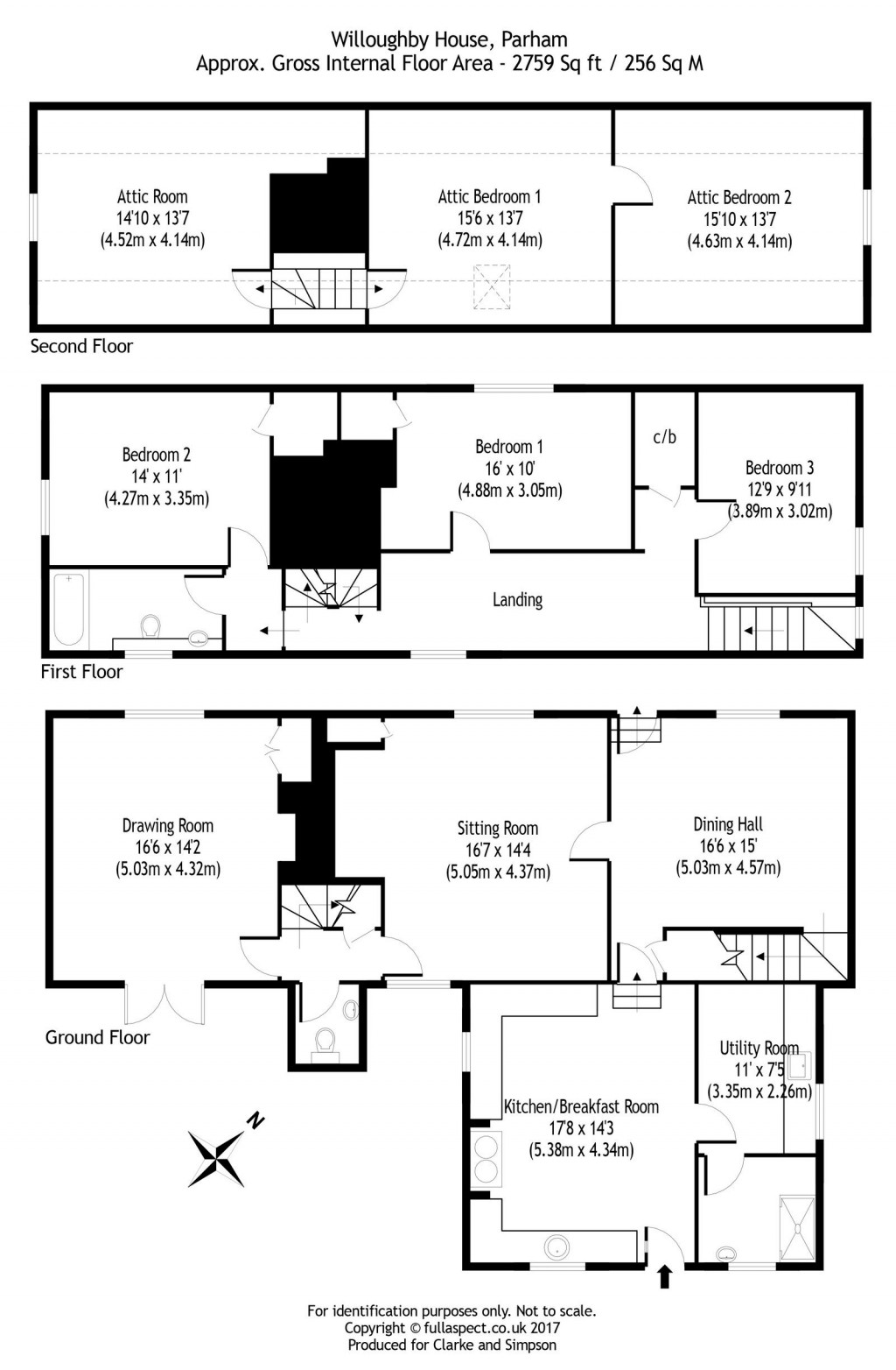 Floorplans For Parham, Nr Framlingham, Suffolk