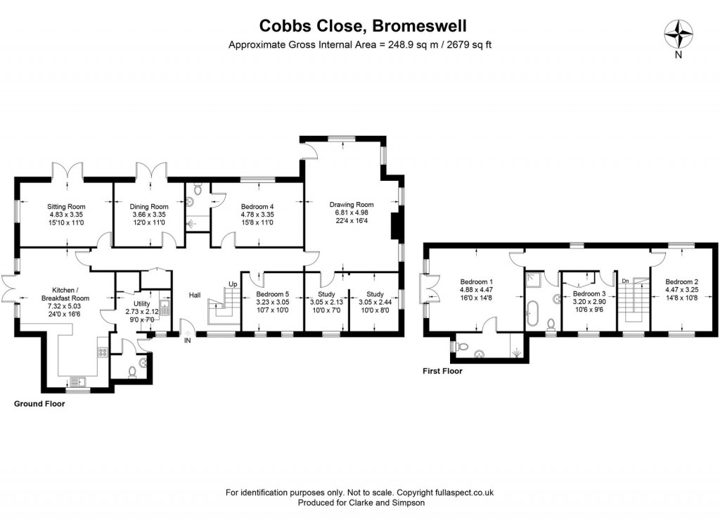 Floorplans For Bromeswell, Woodbridge, Suffolk
