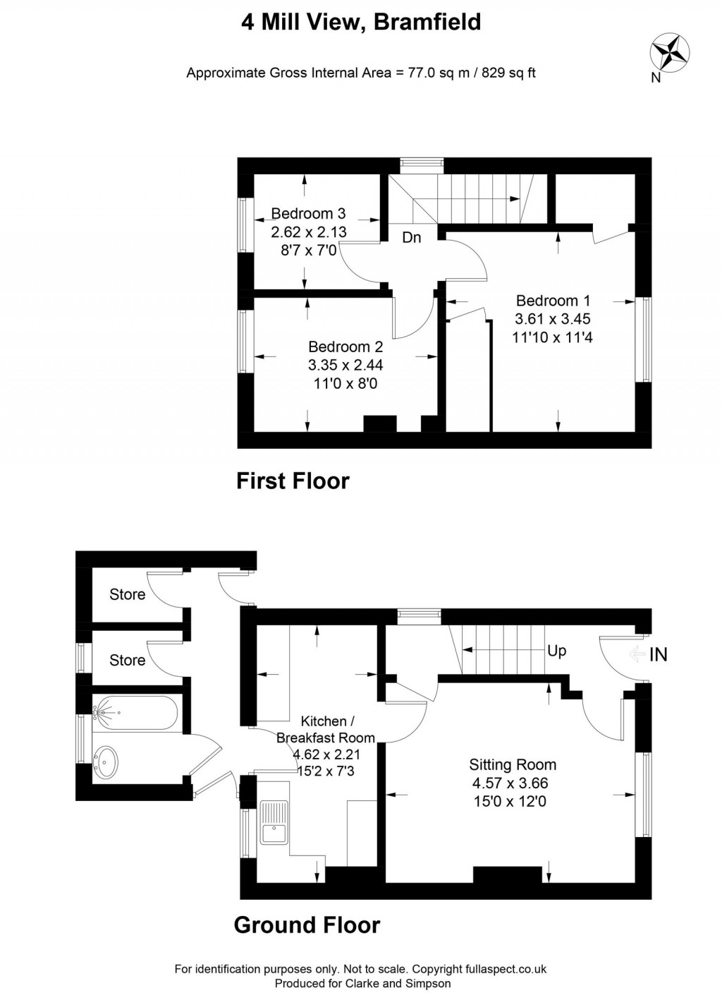 Floorplans For Bramfield, Nr Halesworth, Suffolk