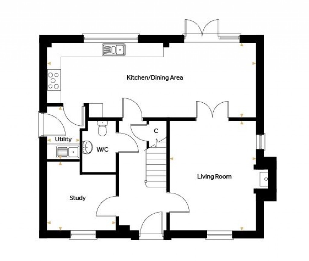 Floorplans For Plot 28 - The Heron, Oak Grove, Eyke, Nr Woodbridge, Suffolk