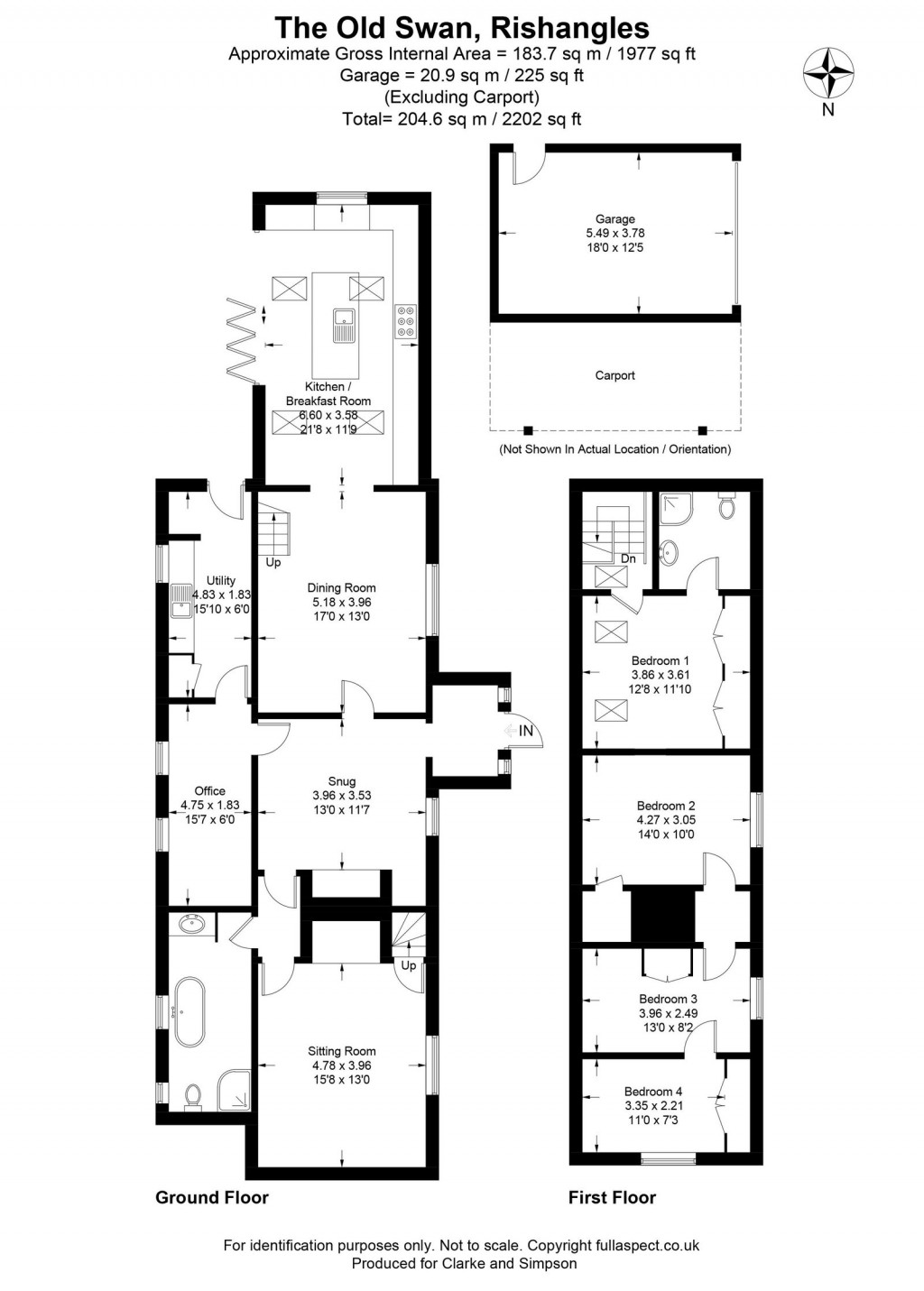 Floorplans For Rishangles, Nr Eye, Suffolk