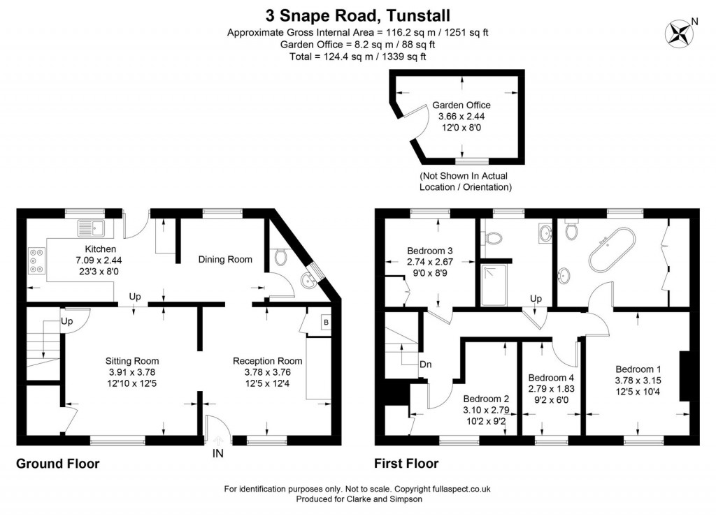 Floorplans For Tunstall, Nr Woodbridge, Suffolk