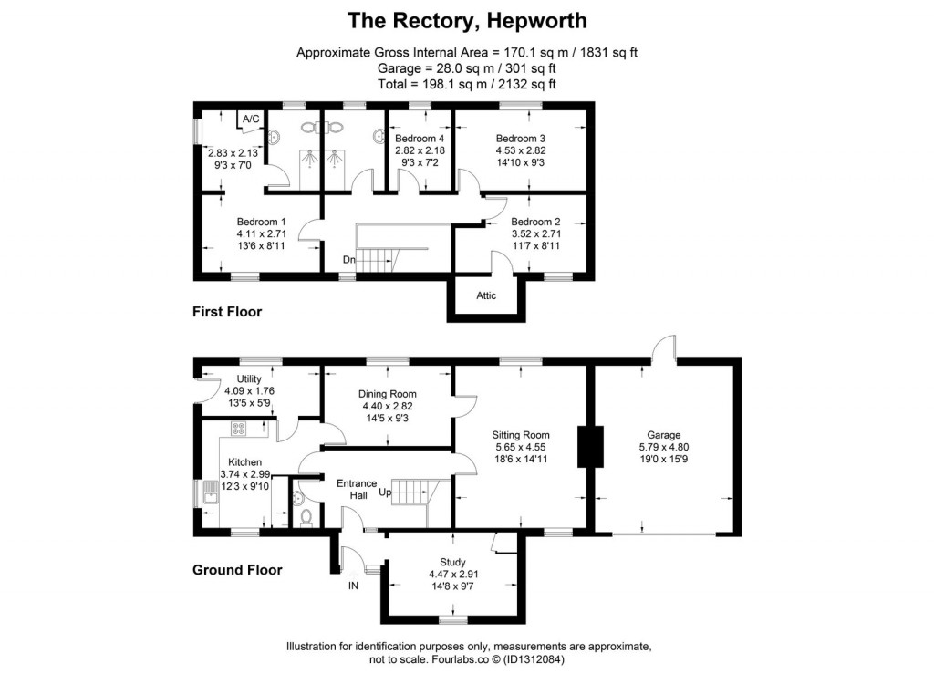 Floorplans For Hepworth, Between Bury St Edmunds & Diss, Suffolk