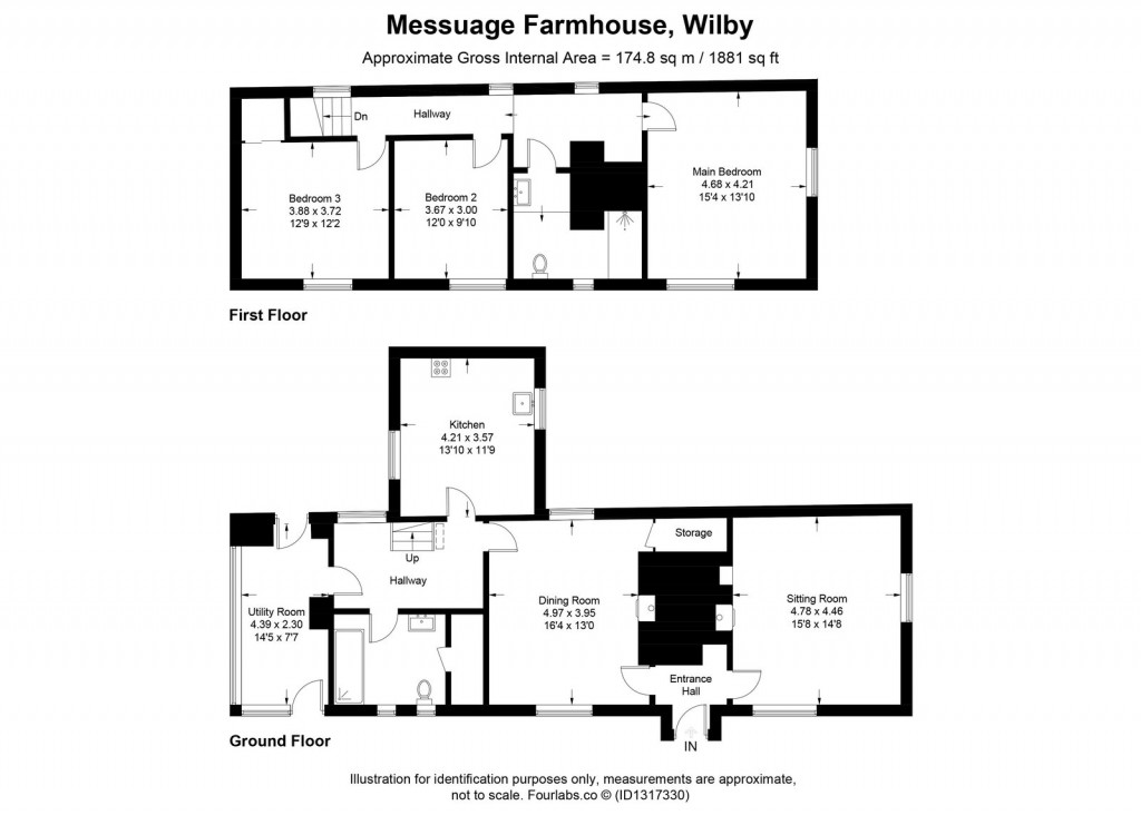 Floorplans For Wilby, Nr Stradbroke, Suffolk