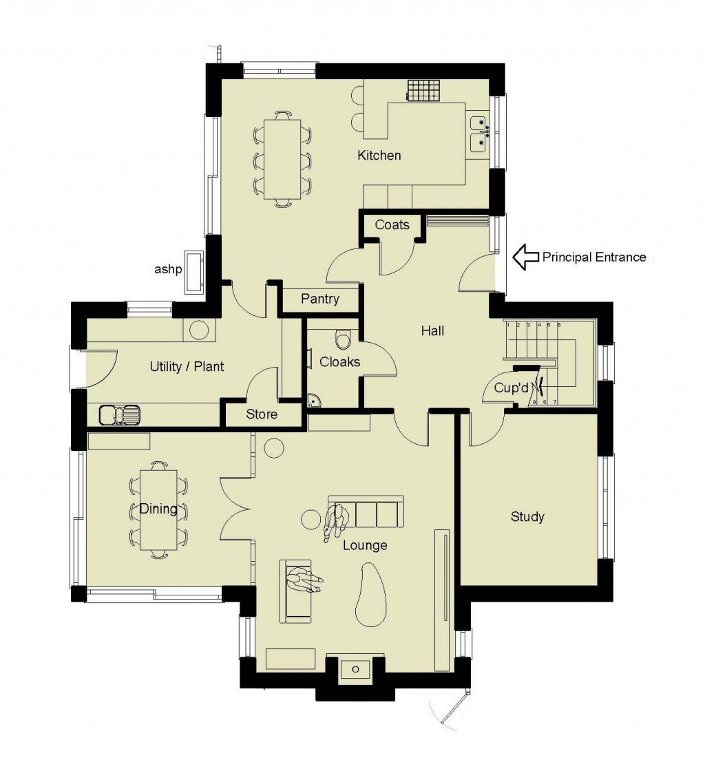 Floorplans For Little Bealings, Nr Ipswich, Suffolk