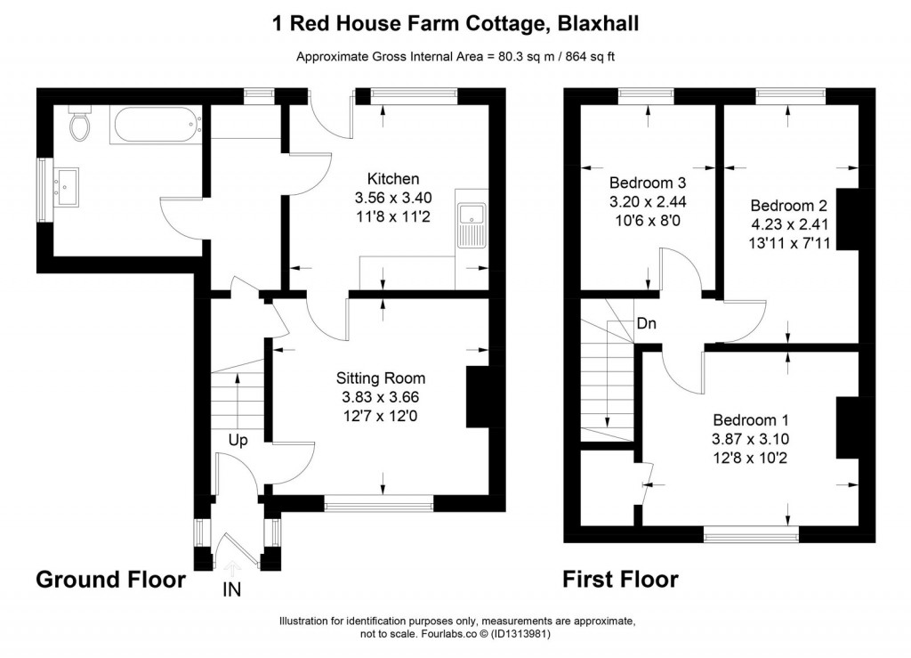 Floorplans For Blaxhall, Nr Heritage Coast, Suffolk 