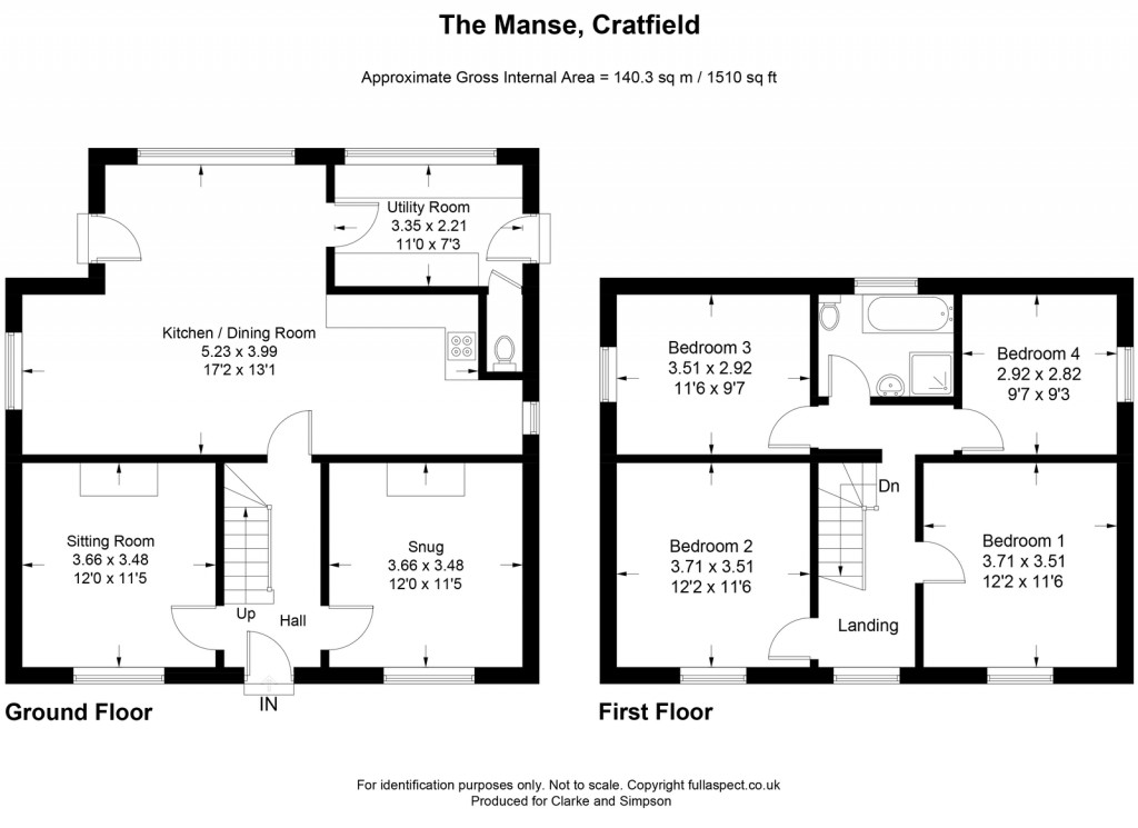 Floorplans For Cratfield, Near Halesworth, Suffolk 