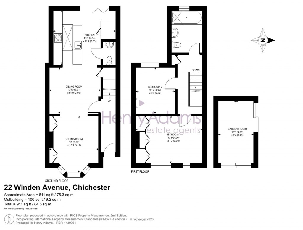 Floorplans For Winden Avenue, Chichester, PO19
