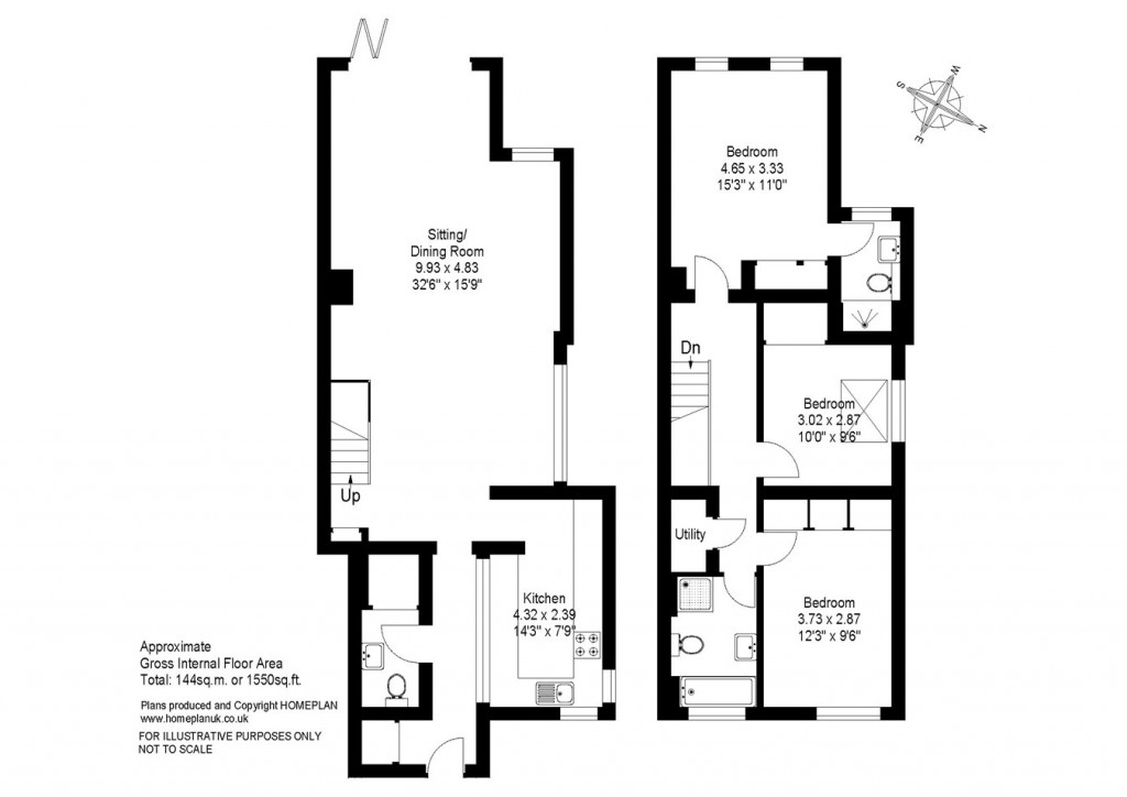 Floorplans For Queen Katherine Road, Lymington, SO41