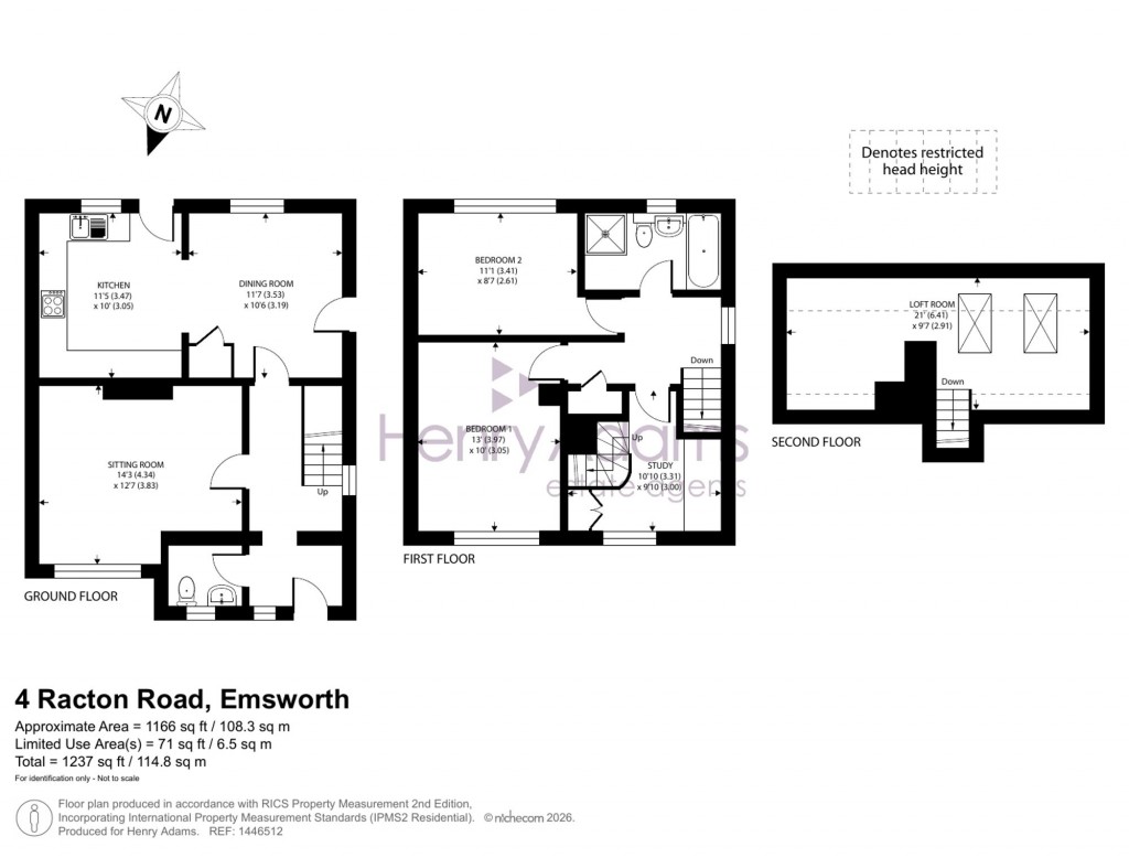 Floorplans For Racton Road, Emsworth, PO10