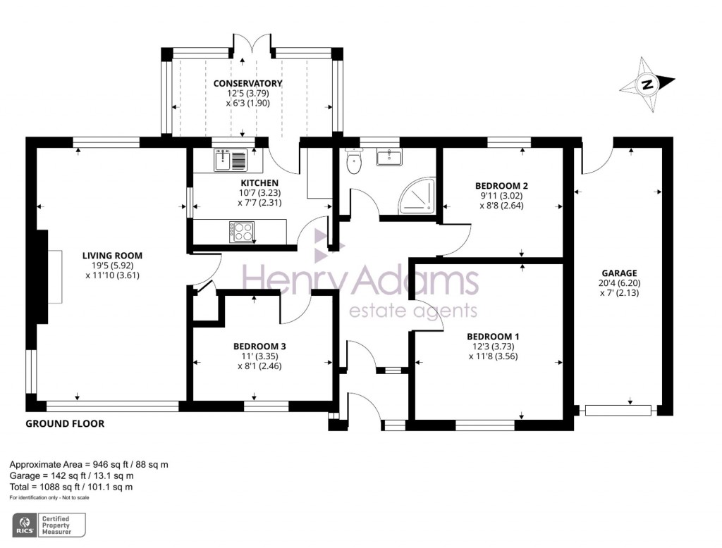 Floorplans For Gainsborough Drive, Selsey, PO20