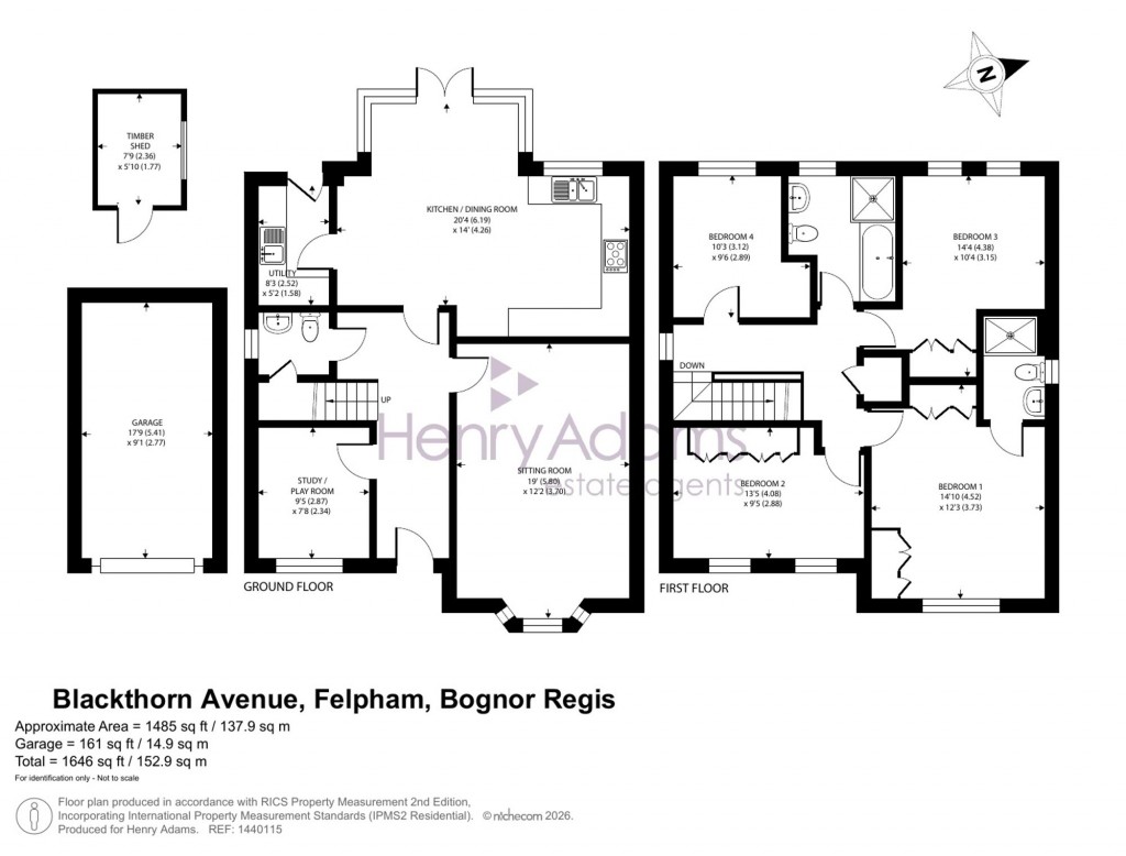 Floorplans For Blackthorn Avenue, Felpham, PO22