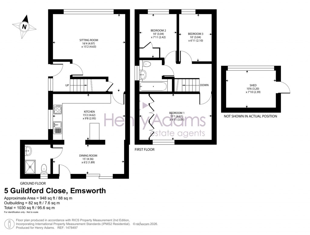 Floorplans For Guildford Close, Southbourne, PO10