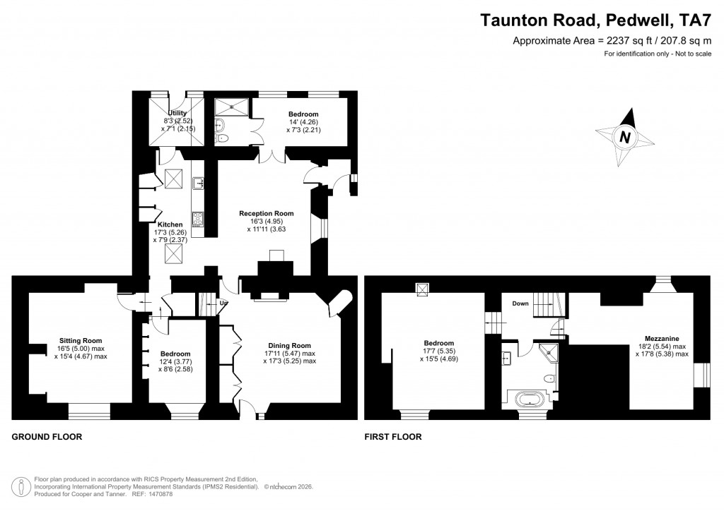 Floorplans For Taunton Road, Pedwell