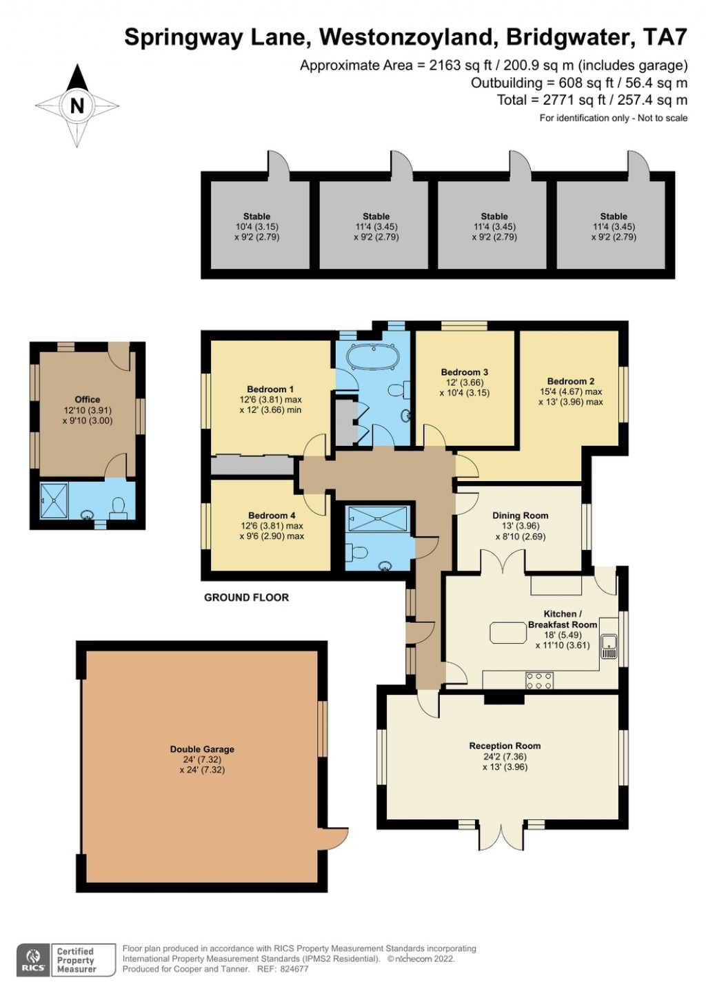 Floorplans For Springway Lane, Westonzoyland, Somerset