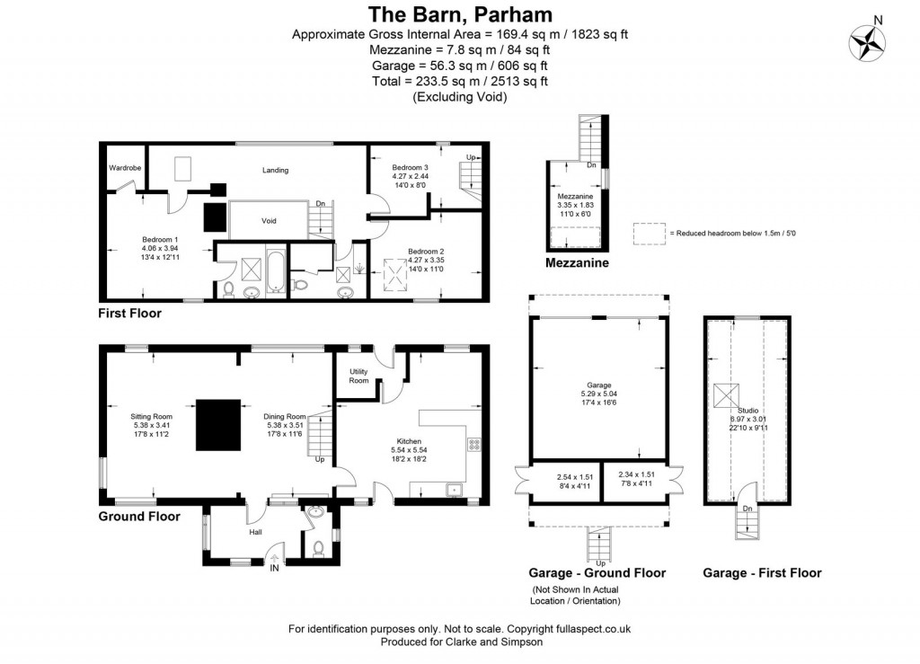 Floorplans For Parham, Nr Framlingham, Suffolk