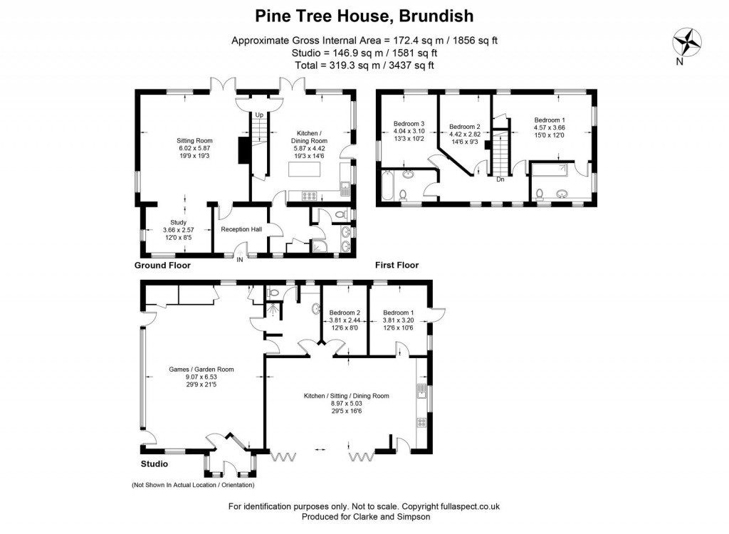 Floorplans For Brundish, Nr Framlingham