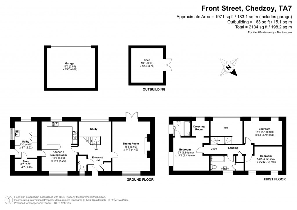 Floorplans For Front Street, Chedzoy, Somerset