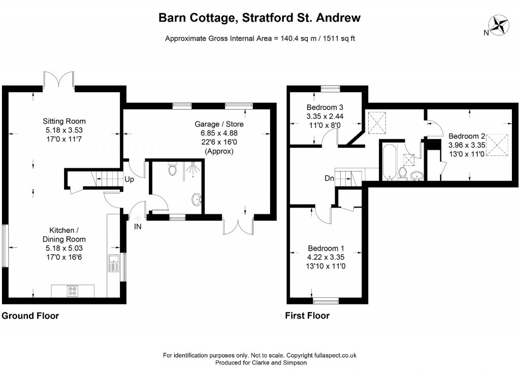 Floorplans For Stratford St Andrew, Nr Saxmundham, Suffolk 