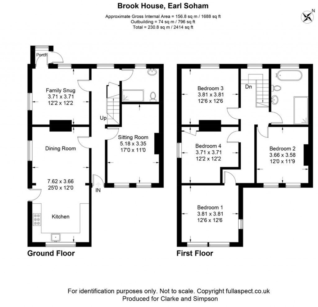 Floorplans For Earl Soham, Nr Framlingham, Suffolk