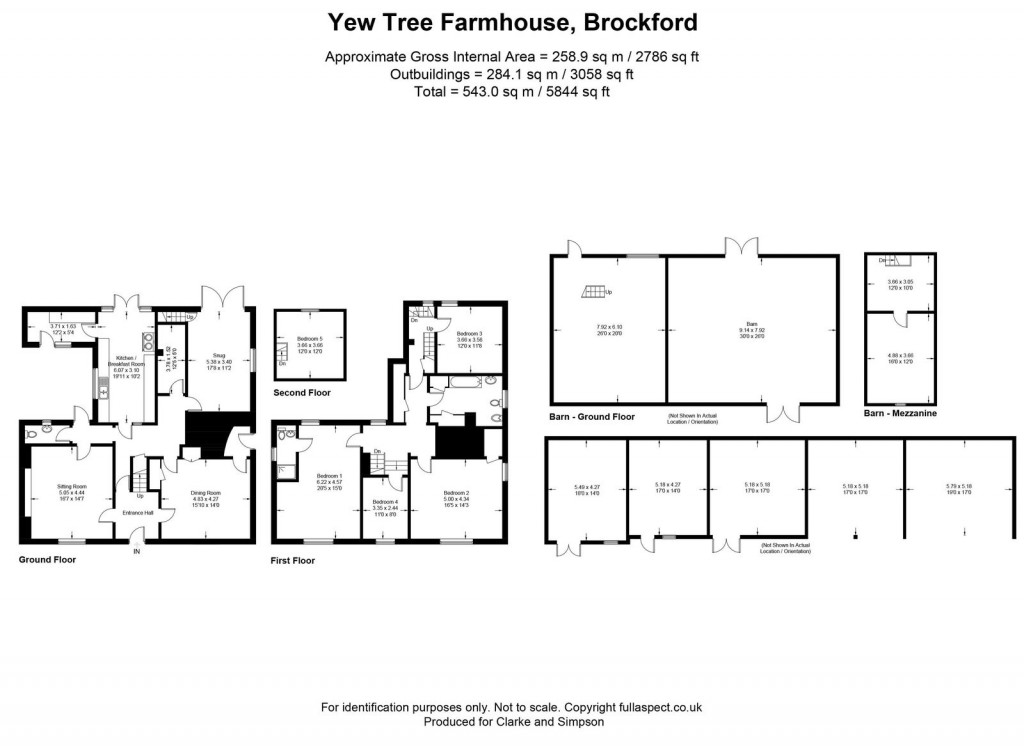 Floorplans For Brockford Street, Nr Stowmarket, Suffolk 