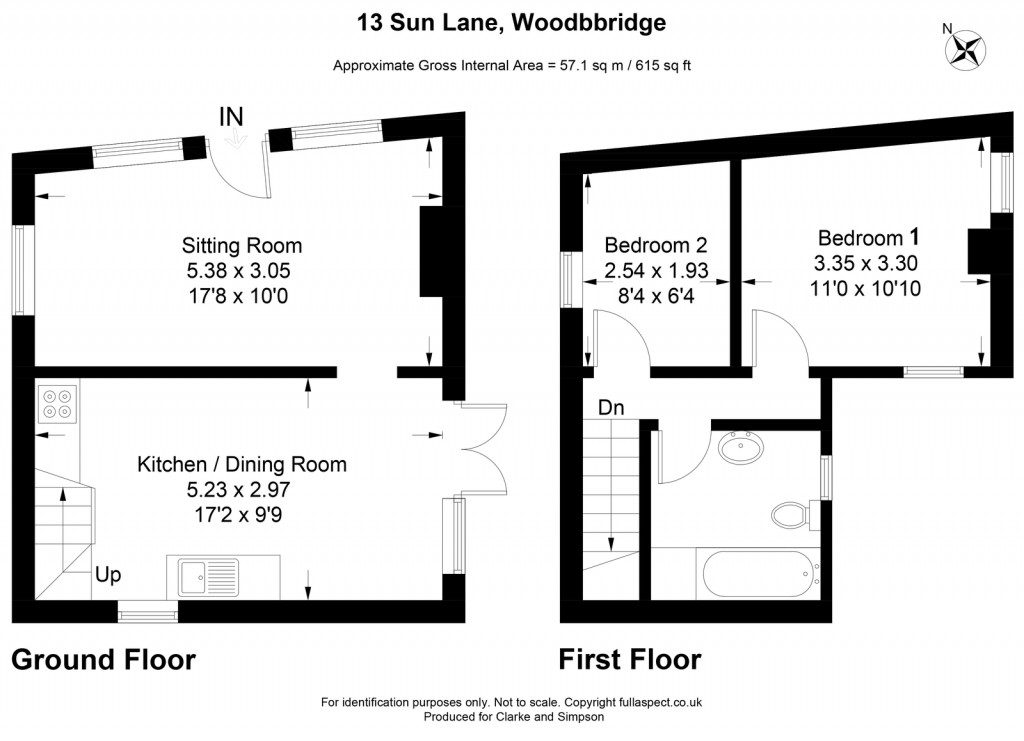 Floorplans For Sun Lane, Woodbridge, Suffolk