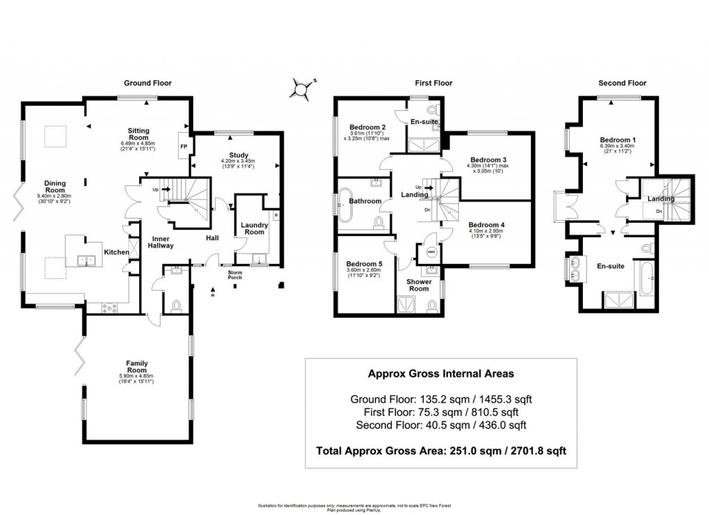 Floorplans For Undershore Road, Lymington, SO41