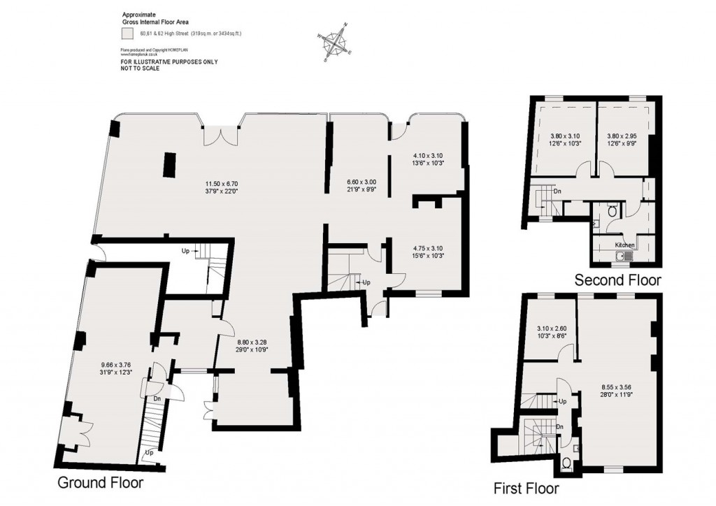 Floorplans For High Street, Lymington, SO41