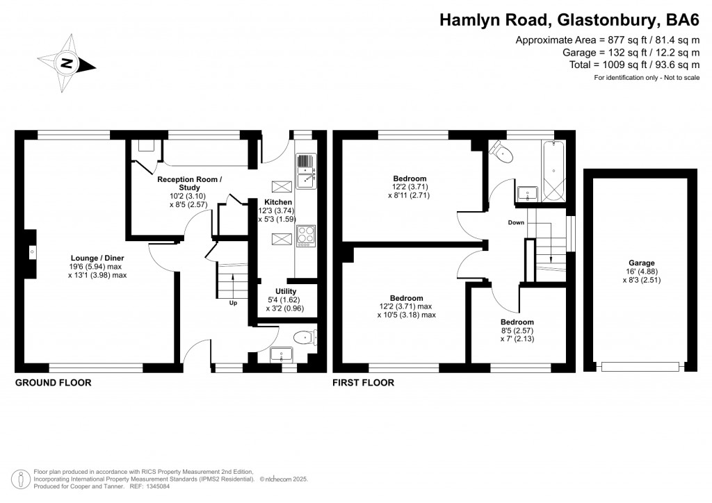 Floorplans For Hamlyn Road, Glastonbury, Somerset