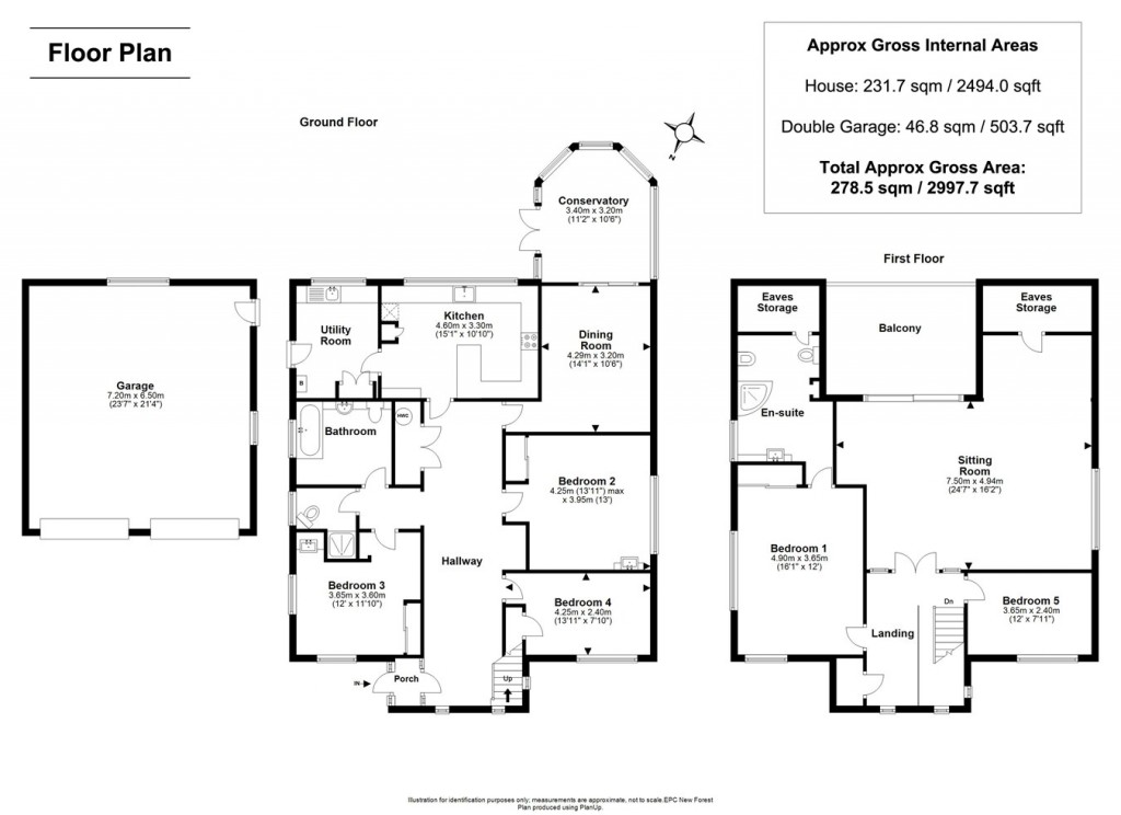 Floorplans For Ashley Lane, Hordle, Lymington, SO41