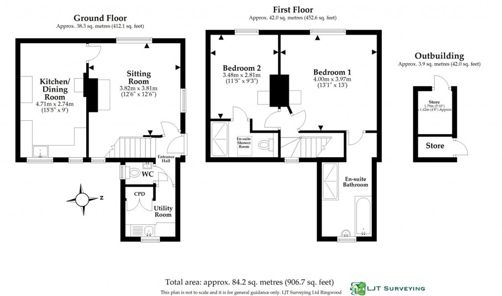 Floorplans For Garden Road, Burley, Ringwood, BH24