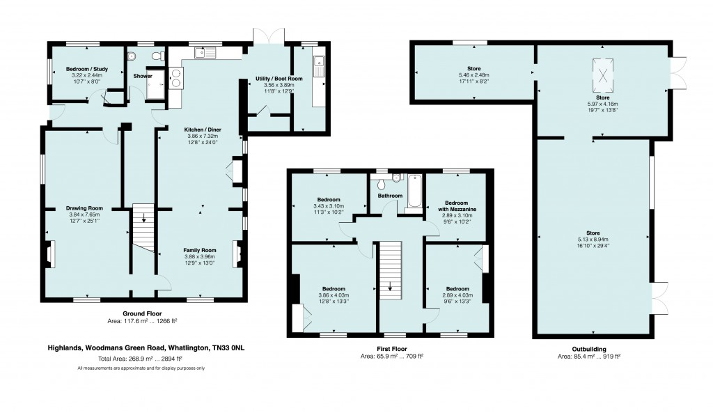 Floorplans For Whatlington, Battle, East Sussex