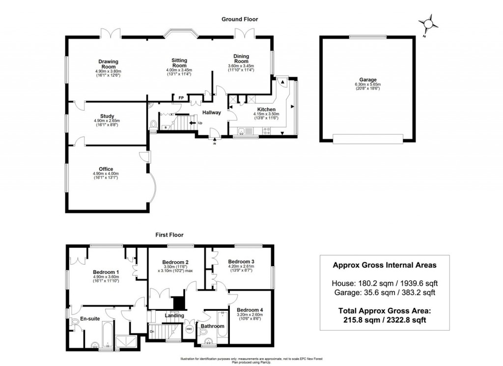 Floorplans For Blackbush Road, Milford on Sea, Lymington, SO41