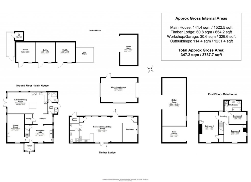 Floorplans For Wooden House Lane, Pilley, Lymington, SO41