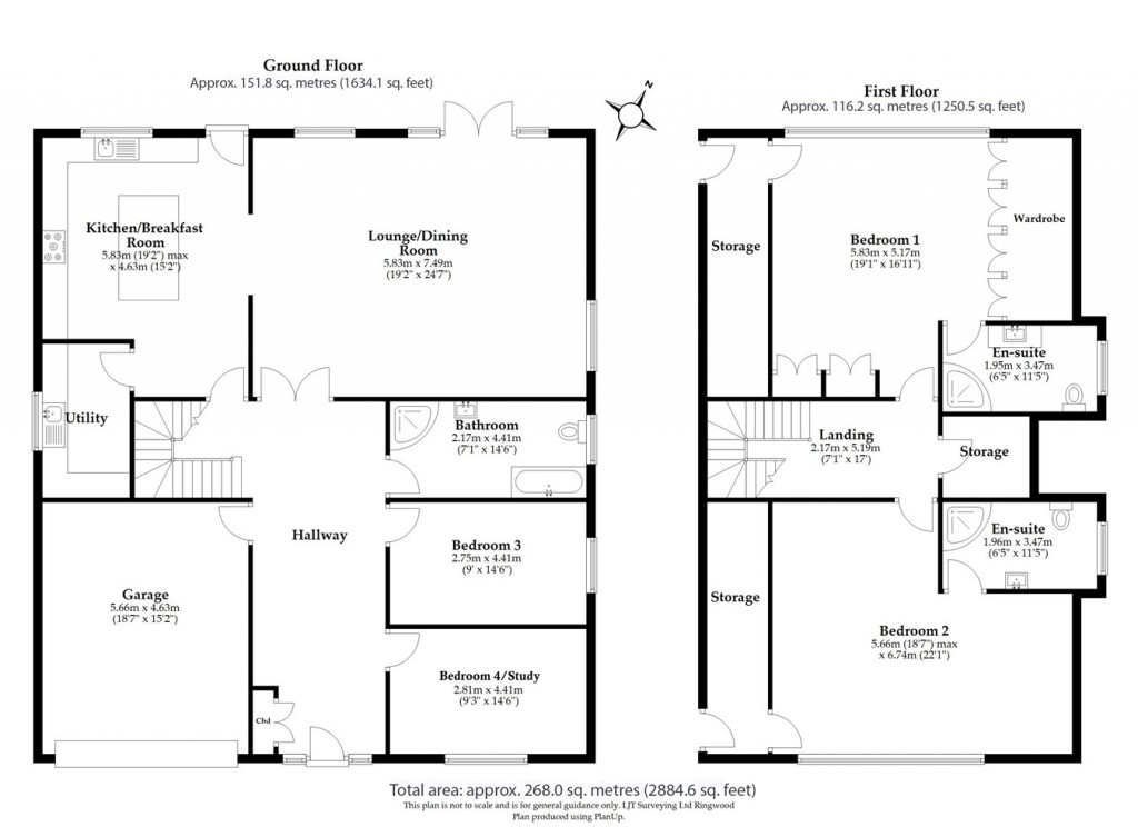 Floorplans For Lions Lane, Ashley Heath, Ringwood, BH24