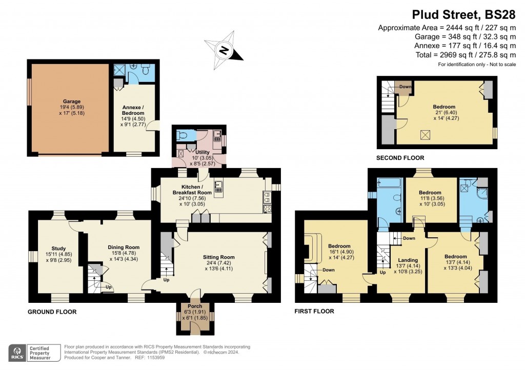 Floorplans For Plud Street, Wedmore, Somerset