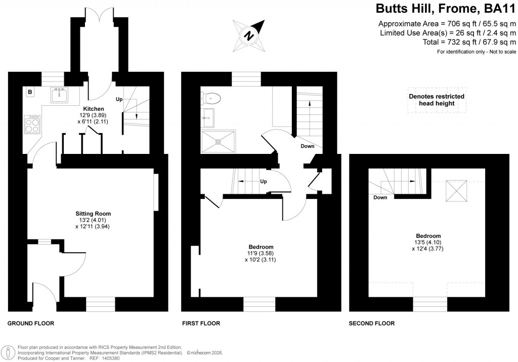 Floorplans For Butts Hill, Frome, Somerset